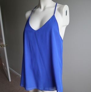 Royal Blue Chiffon Tank Top
